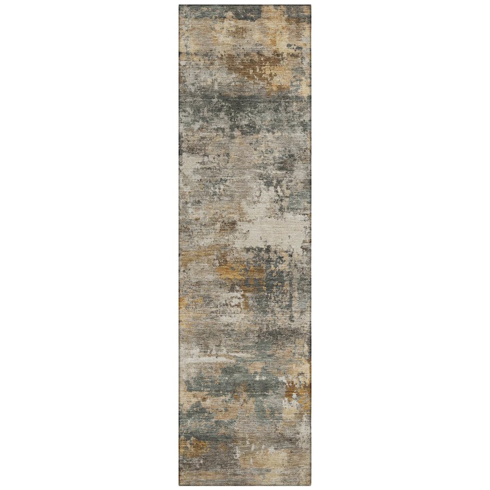 Machine Washable Indoor/Outdoor Chantille ACN2368 Brown 2'3" x 7'6" Runner Rug. Picture 1