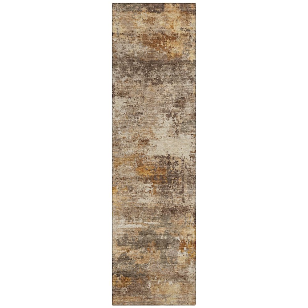 Machine Washable Indoor/Outdoor Chantille ACN2368 Orange 2'3" x 7'6" Runner Rug. Picture 1