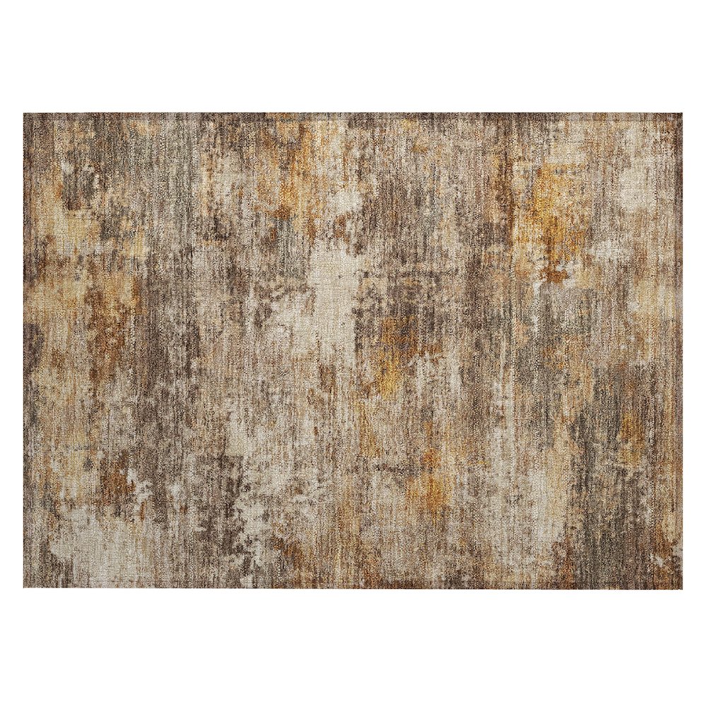 Machine Washable Indoor/Outdoor Chantille ACN2368 Orange 1'8" x 2'6" Rug. Picture 1