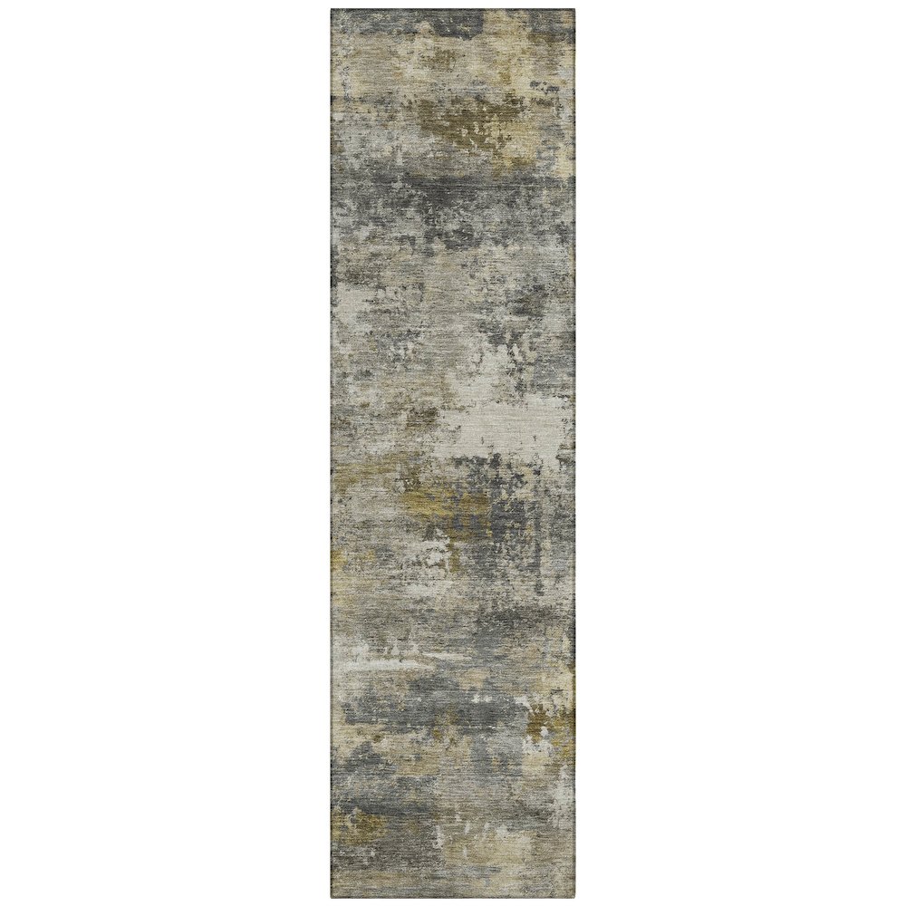 Machine Washable Indoor/Outdoor Chantille ACN2368 Gray 2'3" x 7'6" Runner Rug. Picture 1