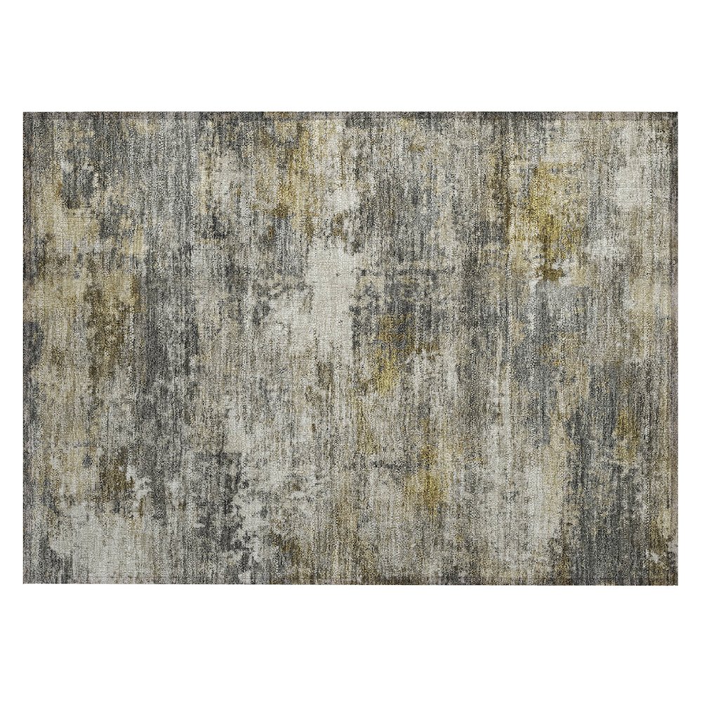 Machine Washable Indoor/Outdoor Chantille ACN2368 Gray 1'8" x 2'6" Rug. Picture 1