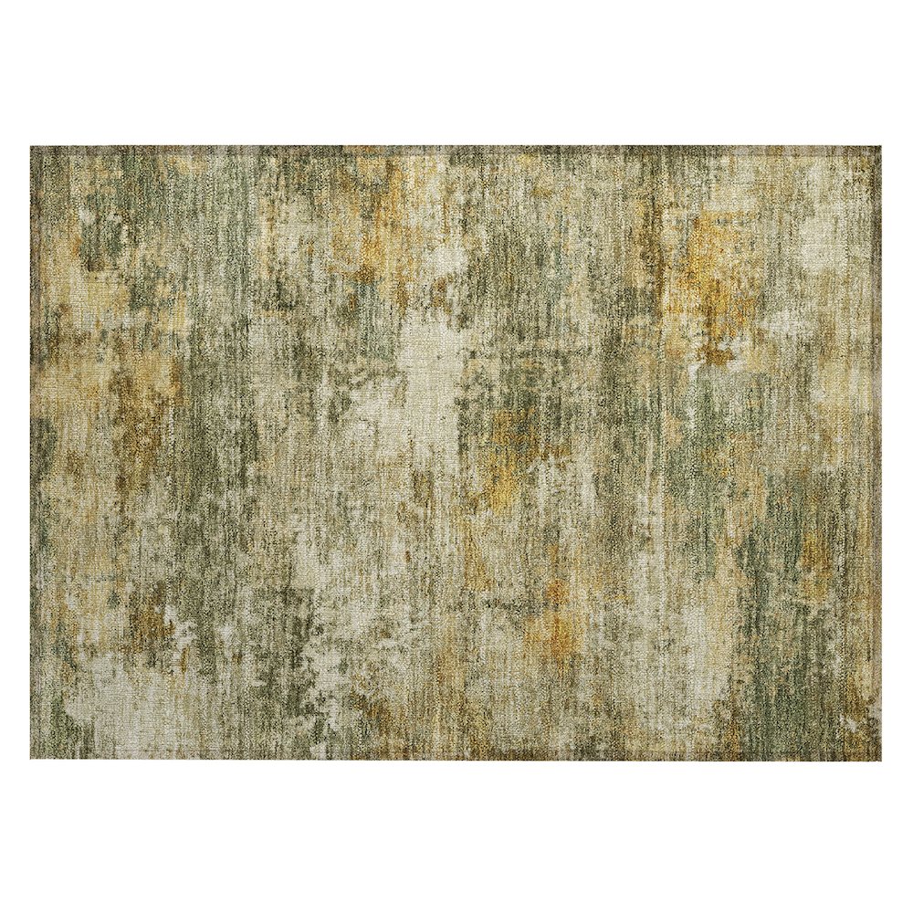 Machine Washable Indoor/Outdoor Chantille ACN2368 Green 1'8" x 2'6" Rug. Picture 1