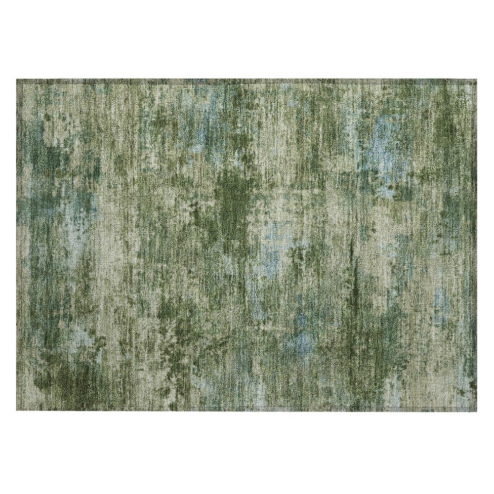Machine Washable Indoor/Outdoor Chantille ACN2370 Green 1'8" x 2'6" Rug. Picture 1