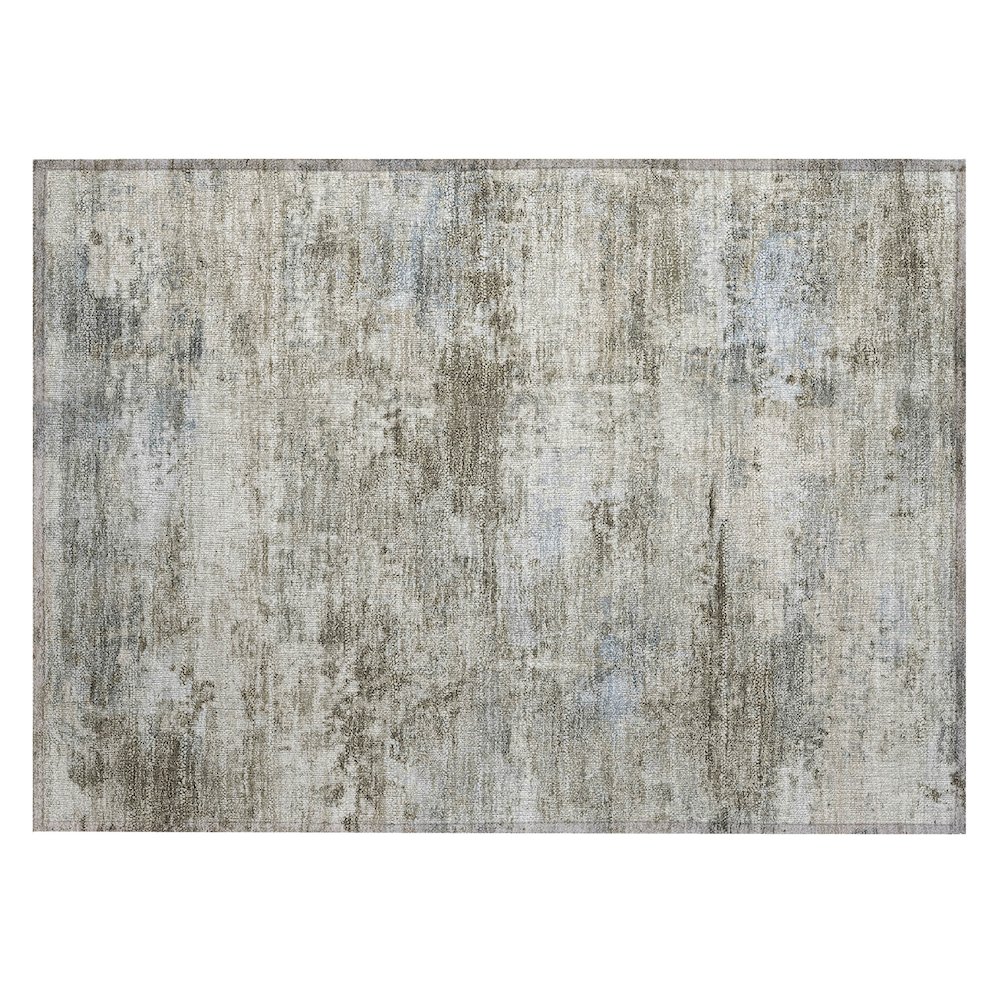 Machine Washable Indoor/Outdoor Chantille ACN2370 Brown 1'8" x 2'6" Rug. Picture 1