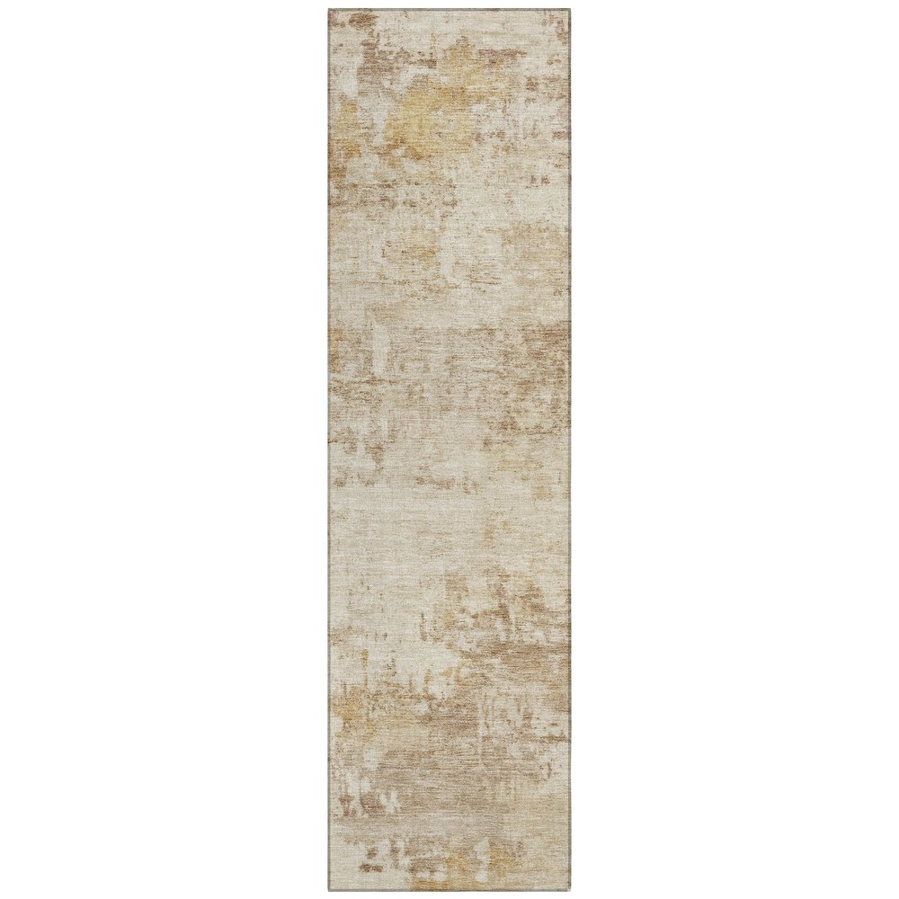 Machine Washable Indoor/Outdoor Chantille ACN2371 Brown 2'3" x 7'6" Runner Rug. Picture 1