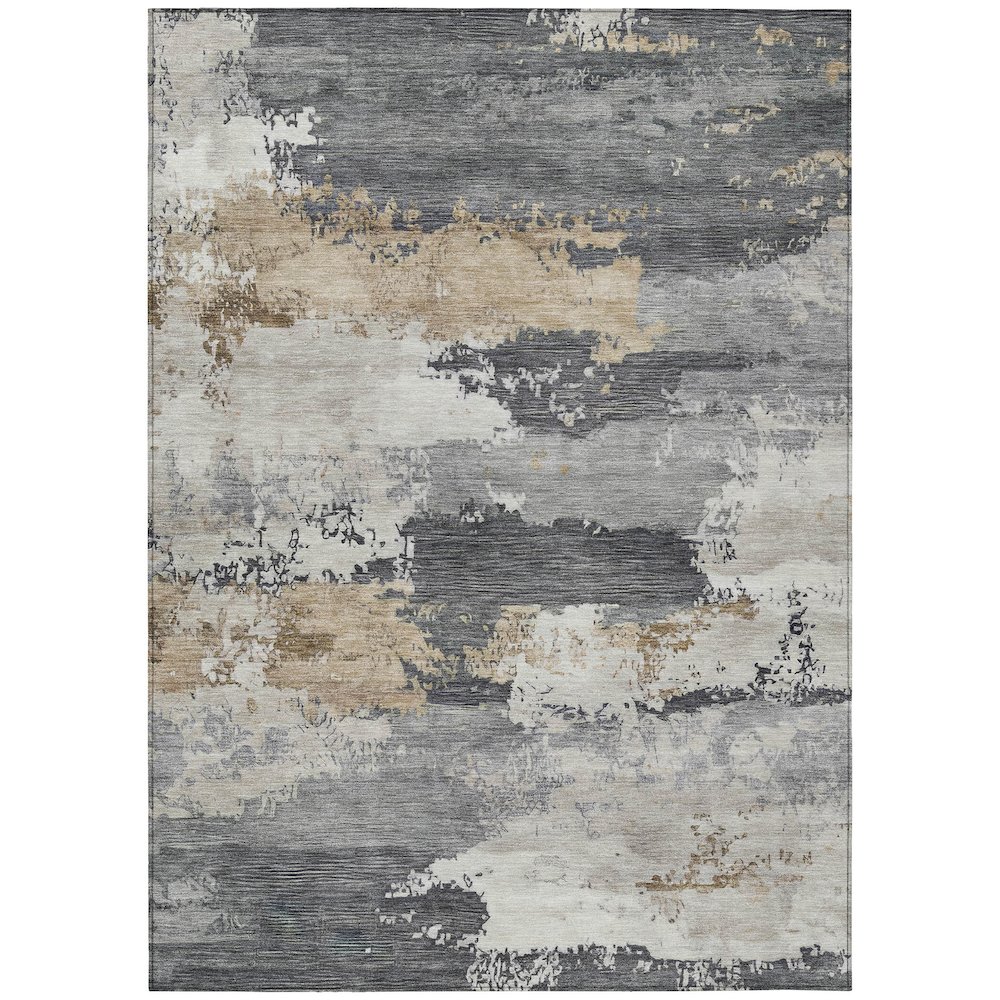 Machine Washable Indoor/Outdoor Chantille ACN2372 Gray 2'6" x 3'10" Rug. Picture 1