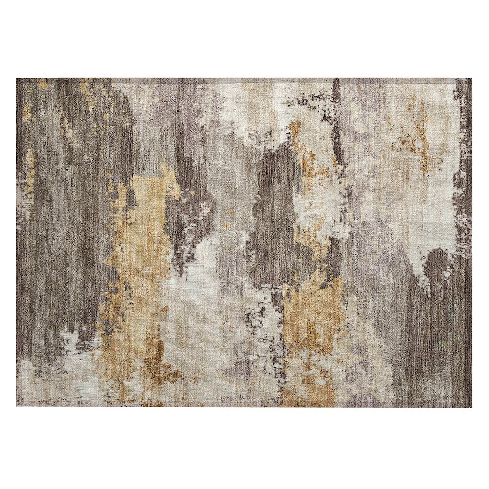 Machine Washable Indoor/Outdoor Chantille ACN2372 Brown 1'8" x 2'6" Rug. Picture 1