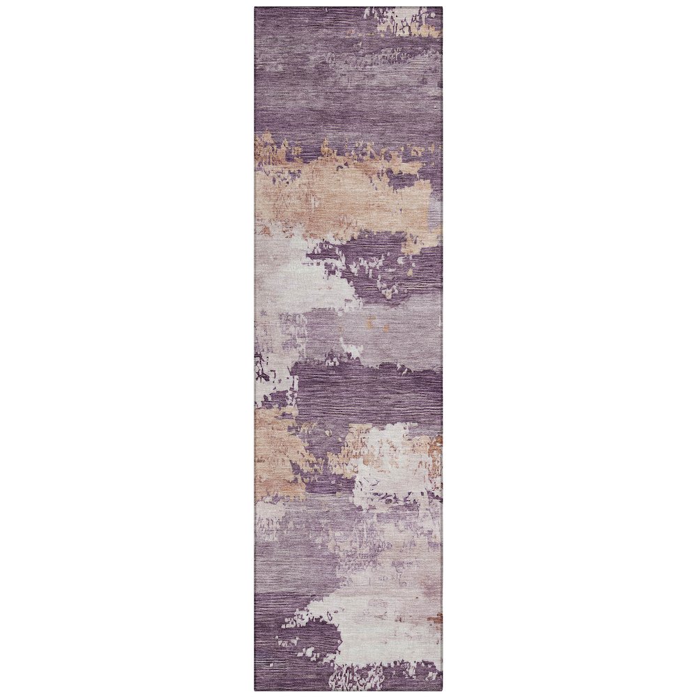 Machine Washable Indoor/Outdoor Chantille ACN2372 Purple 2'3" x 7'6" Runner Rug. Picture 1