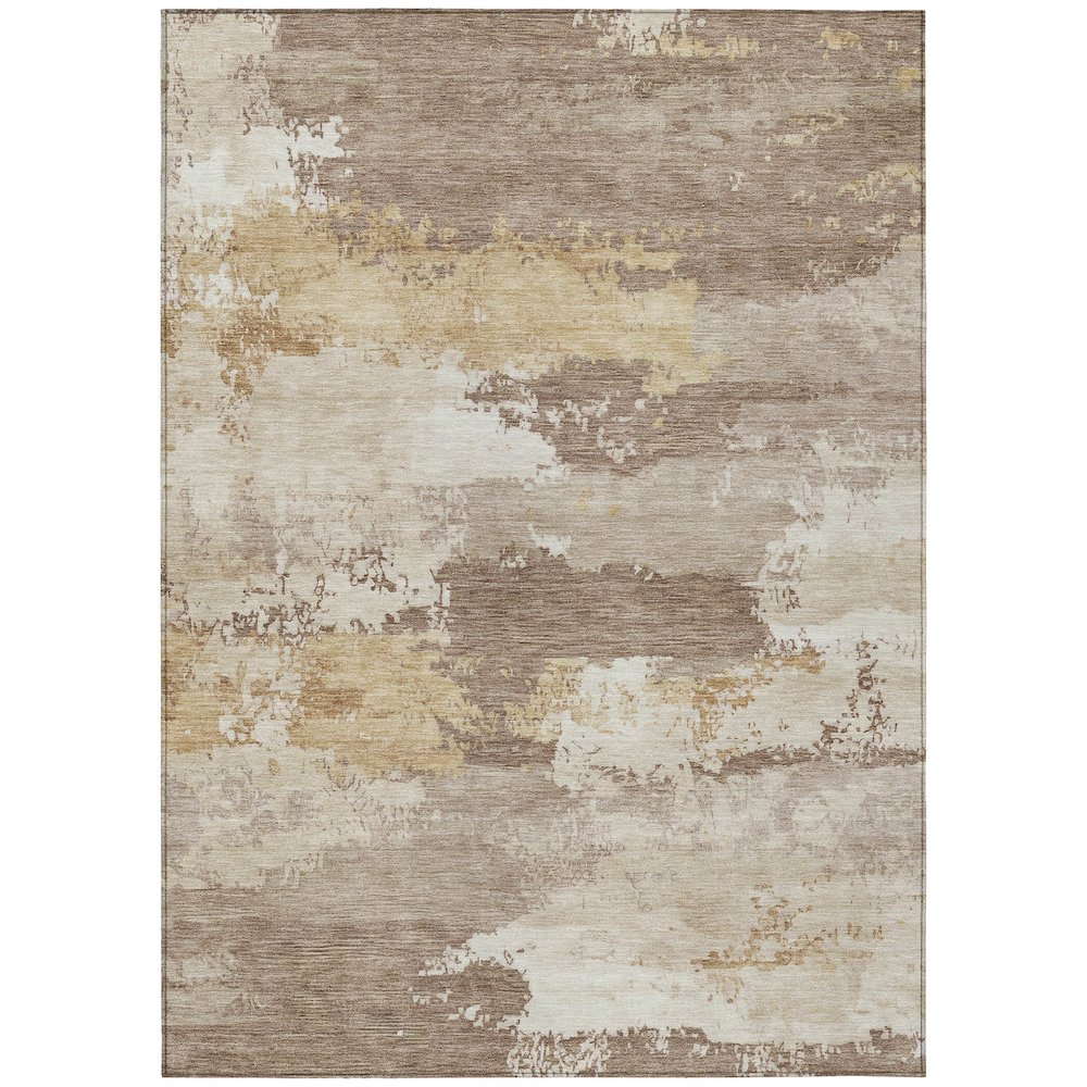 Machine Washable Indoor/Outdoor Chantille ACN2372 Brown 2'6" x 3'10" Rug. Picture 1