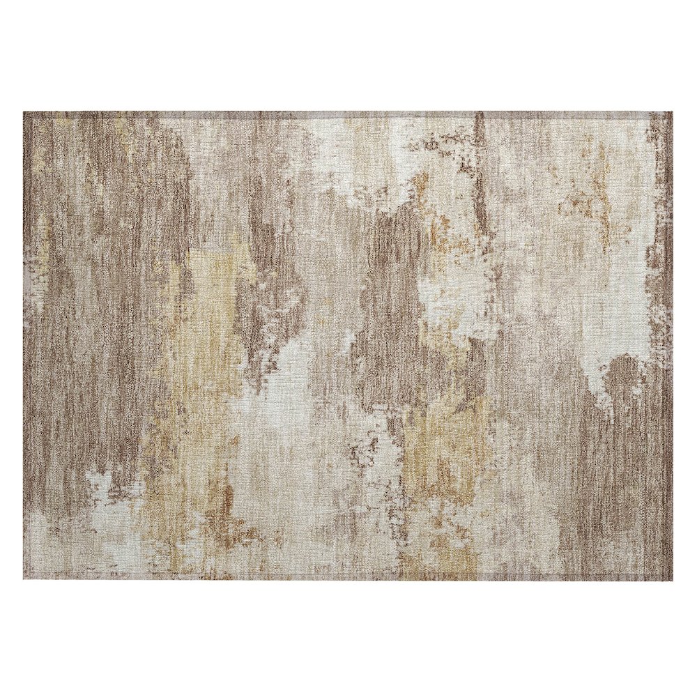 Machine Washable Indoor/Outdoor Chantille ACN2372 Brown 1'8" x 2'6" Rug. Picture 1