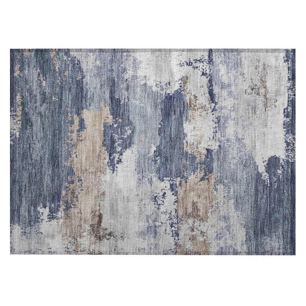 Machine Washable Indoor/Outdoor Chantille ACN2372 Blue 1'8" x 2'6" Rug. Picture 1