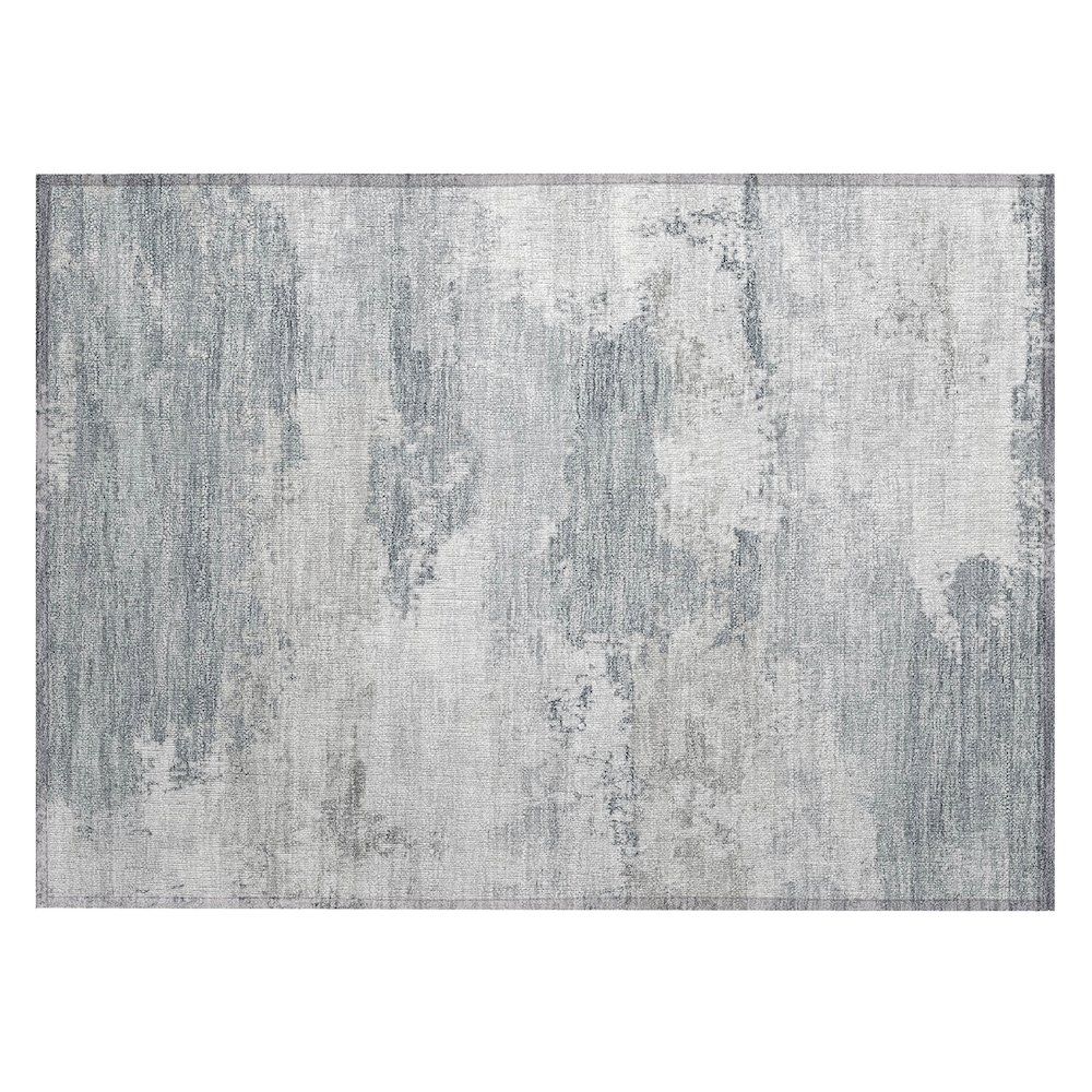 Machine Washable Indoor/Outdoor Chantille ACN2372 Gray 1'8" x 2'6" Rug. Picture 1