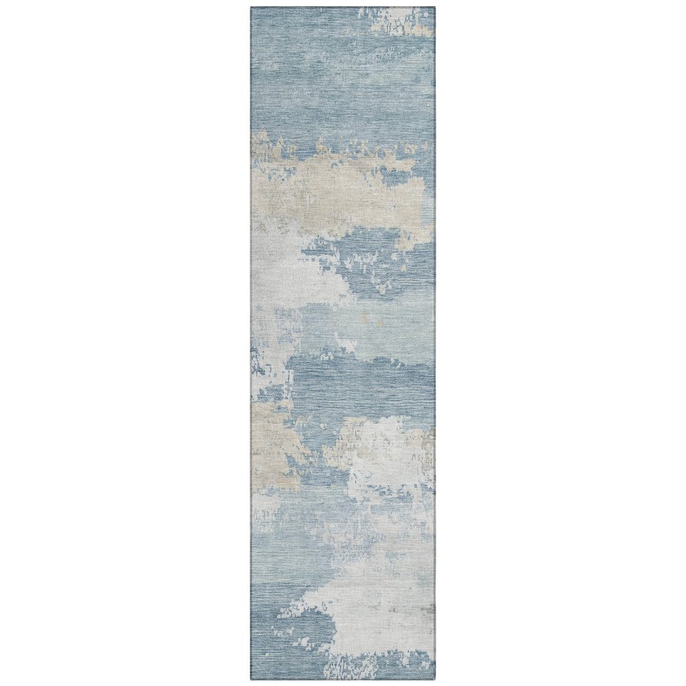 Machine Washable Indoor/Outdoor Chantille ACN2372 Blue 2'3" x 7'6" Runner Rug. Picture 1