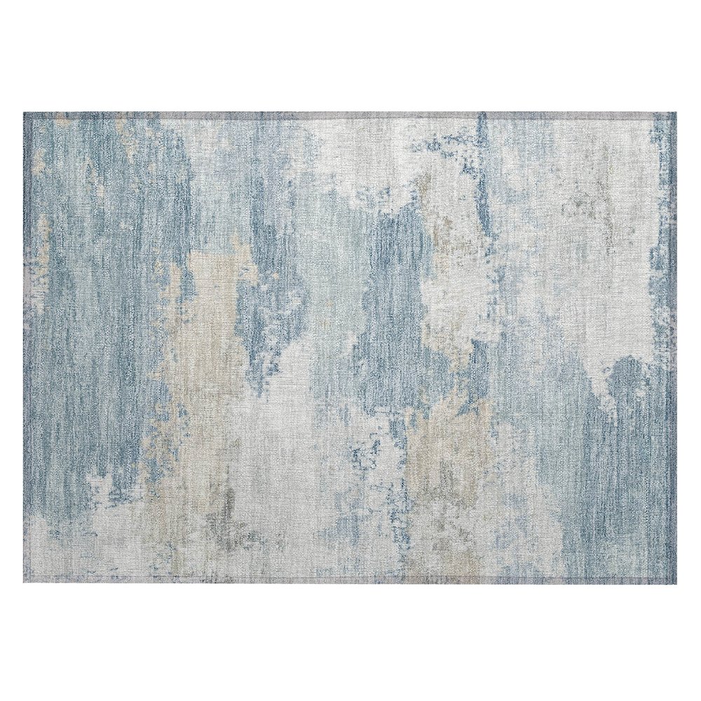 Machine Washable Indoor/Outdoor Chantille ACN2372 Blue 1'8" x 2'6" Rug. Picture 1
