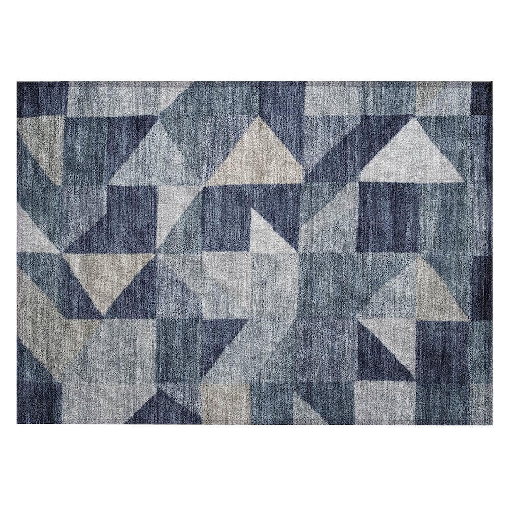 Machine Washable Indoor/Outdoor Chantille ACN2373 Blue 1'8" x 2'6" Rug. Picture 1