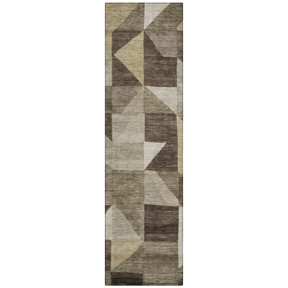 Machine Washable Indoor/Outdoor Chantille ACN2373 Brown 2'3" x 7'6" Runner Rug. Picture 1