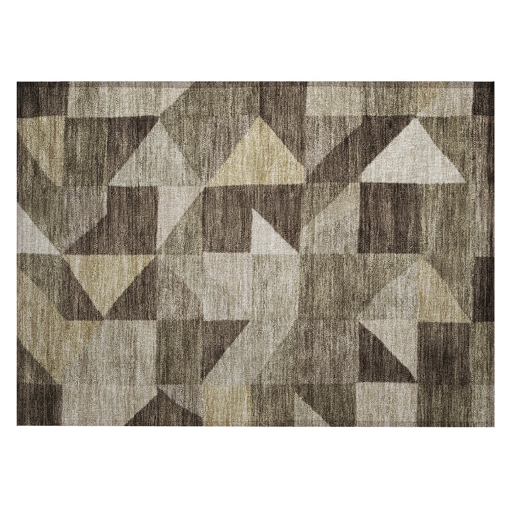 Machine Washable Indoor/Outdoor Chantille ACN2373 Brown 1'8" x 2'6" Rug. Picture 1