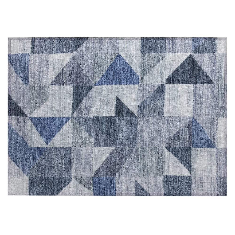 Machine Washable Indoor/Outdoor Chantille ACN2373 Blue 1'8" x 2'6" Rug. Picture 1