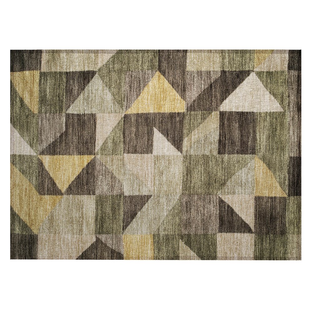 Machine Washable Indoor/Outdoor Chantille ACN2373 Green 1'8" x 2'6" Rug. Picture 1