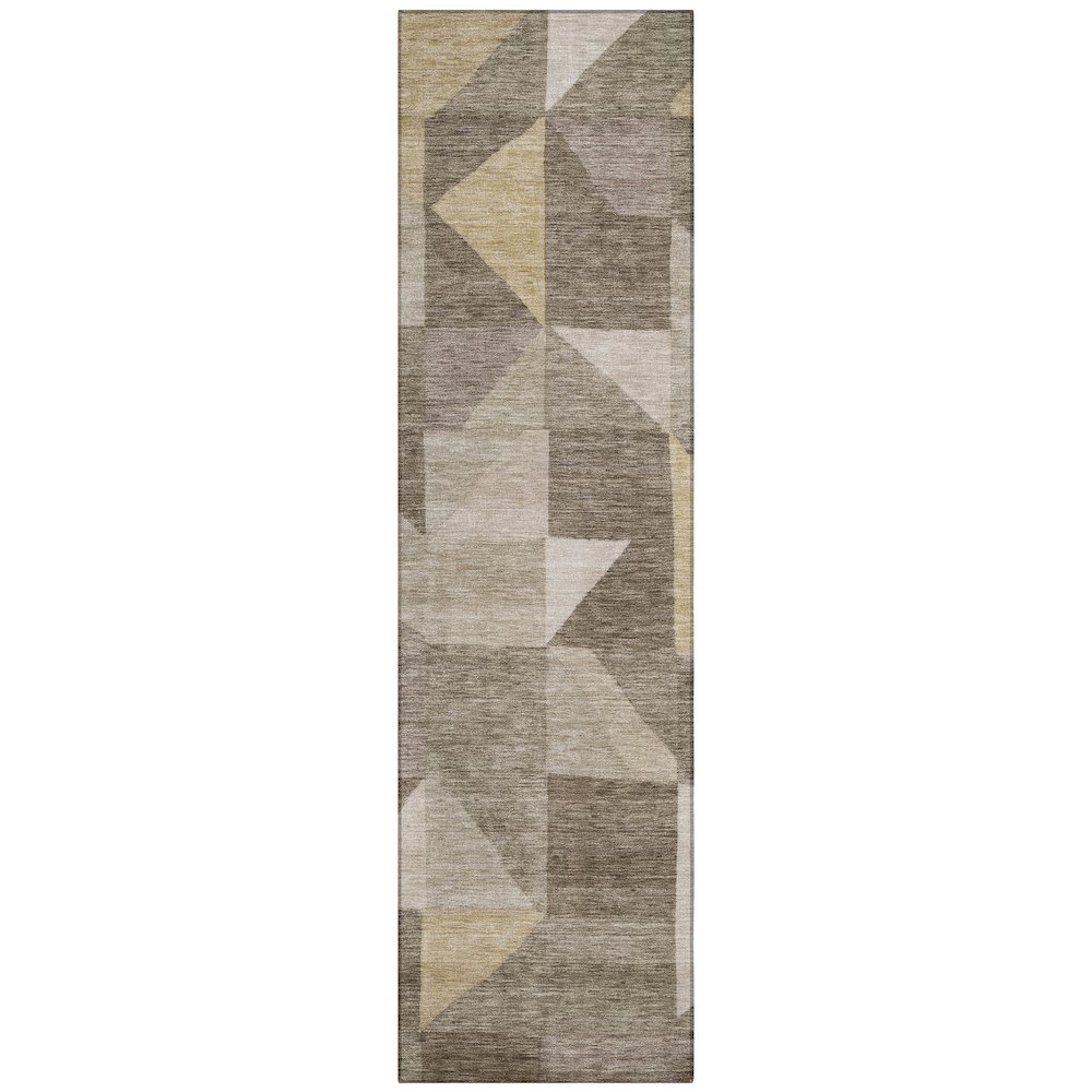 Machine Washable Indoor/Outdoor Chantille ACN2373 Brown 2'3" x 7'6" Runner Rug. Picture 1