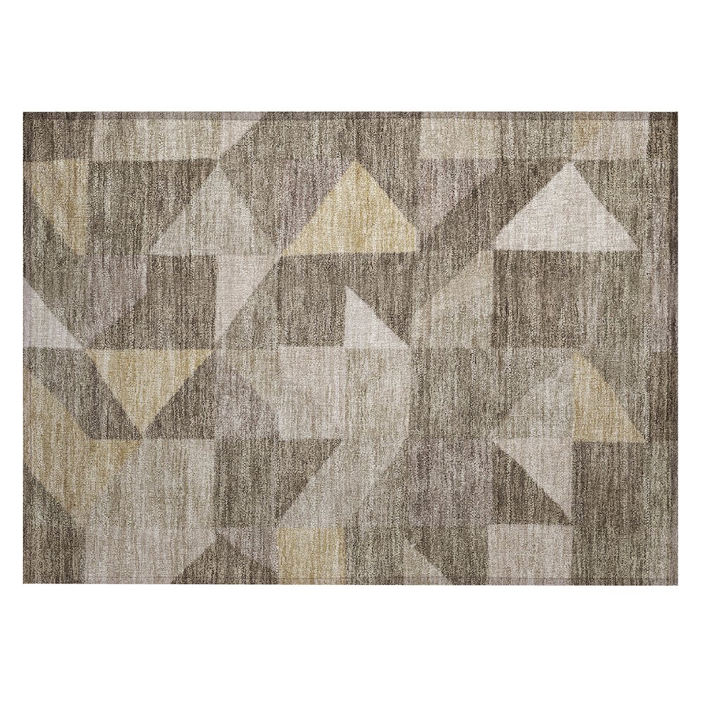 Machine Washable Indoor/Outdoor Chantille ACN2373 Brown 1'8" x 2'6" Rug. Picture 1