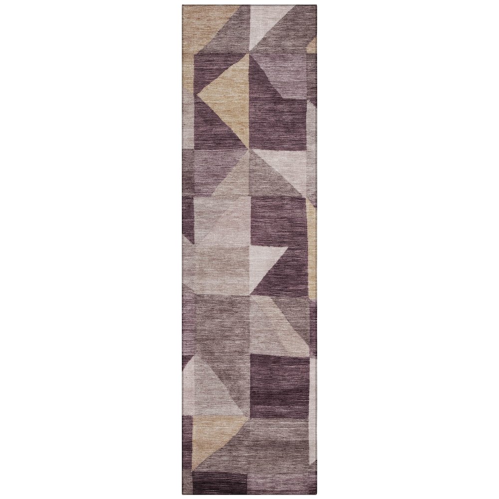 Machine Washable Indoor/Outdoor Chantille ACN2373 Purple 2'3" x 7'6" Runner Rug. Picture 1