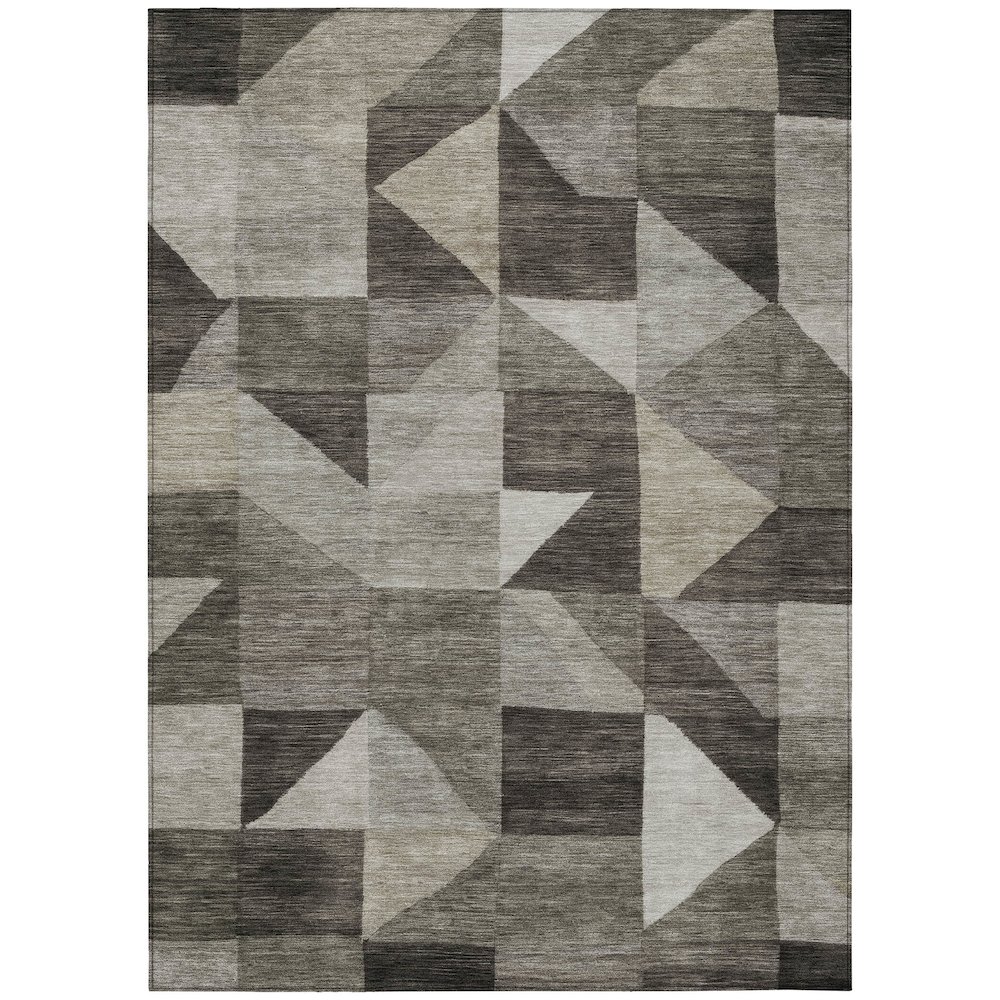 Machine Washable Indoor/Outdoor Chantille ACN2373 Brown 2'6" x 3'10" Rug. Picture 1