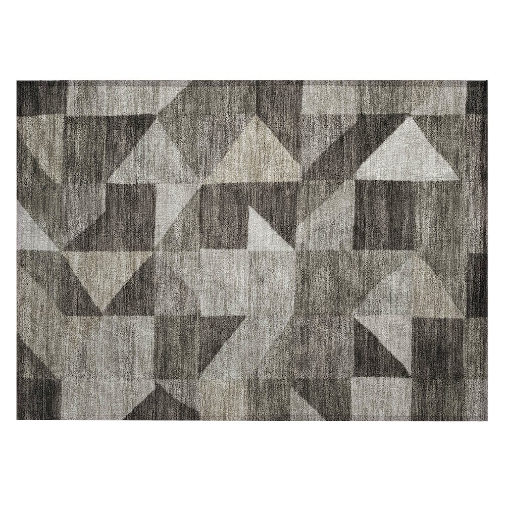 Machine Washable Indoor/Outdoor Chantille ACN2373 Brown 1'8" x 2'6" Rug. Picture 1