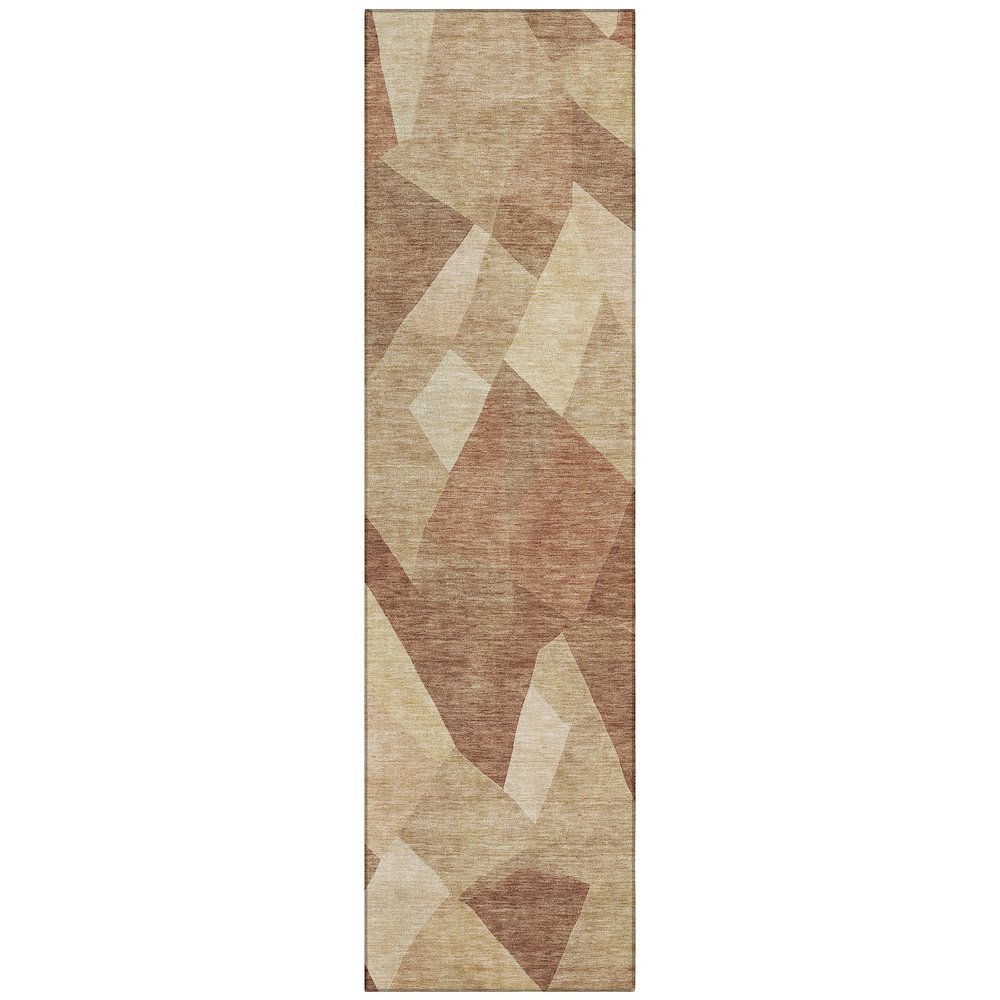 Machine Washable Indoor/Outdoor Chantille ACN2374 Orange 2'3" x 7'6" Runner Rug. Picture 1