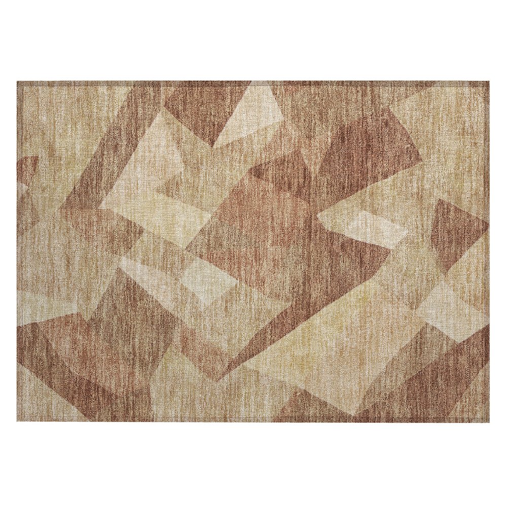 Machine Washable Indoor/Outdoor Chantille ACN2374 Orange 1'8" x 2'6" Rug. Picture 1