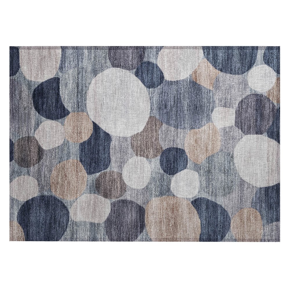 Machine Washable Indoor/Outdoor Chantille ACN2375 Blue 1'8" x 2'6" Rug. Picture 1