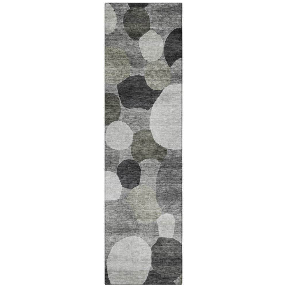 Machine Washable Indoor/Outdoor Chantille ACN2375 Gray 2'3" x 7'6" Runner Rug. Picture 1