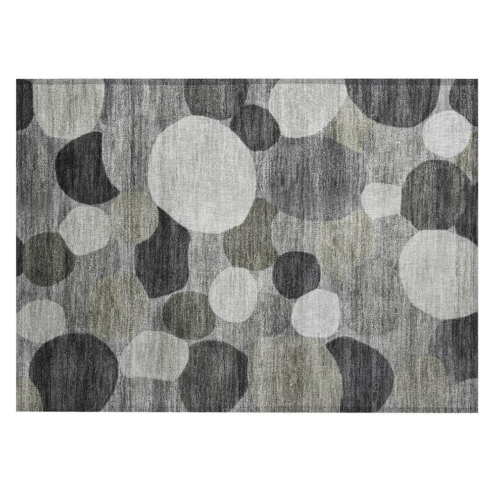 Machine Washable Indoor/Outdoor Chantille ACN2375 Gray 1'8" x 2'6" Rug. Picture 1