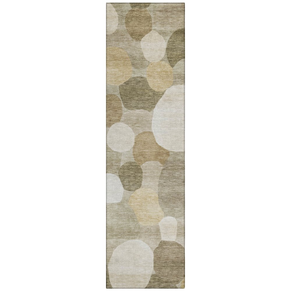 Machine Washable Indoor/Outdoor Chantille ACN2375 Brown 2'3" x 7'6" Runner Rug. Picture 1