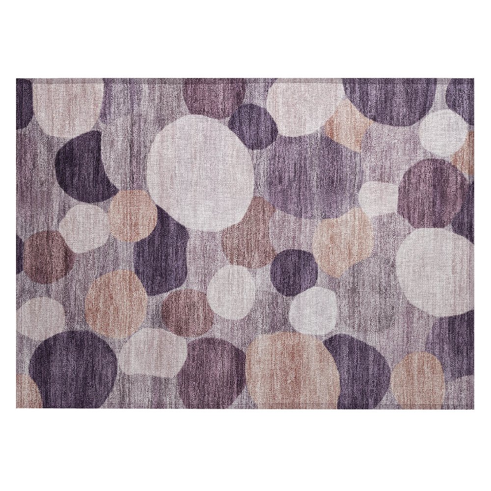 Machine Washable Indoor/Outdoor Chantille ACN2375 Purple 1'8" x 2'6" Rug. Picture 1