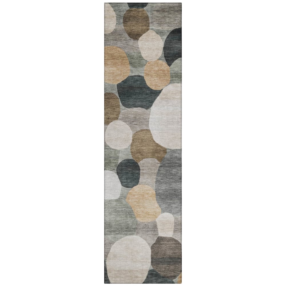 Machine Washable Indoor/Outdoor Chantille ACN2375 Brown 2'3" x 7'6" Runner Rug. Picture 1