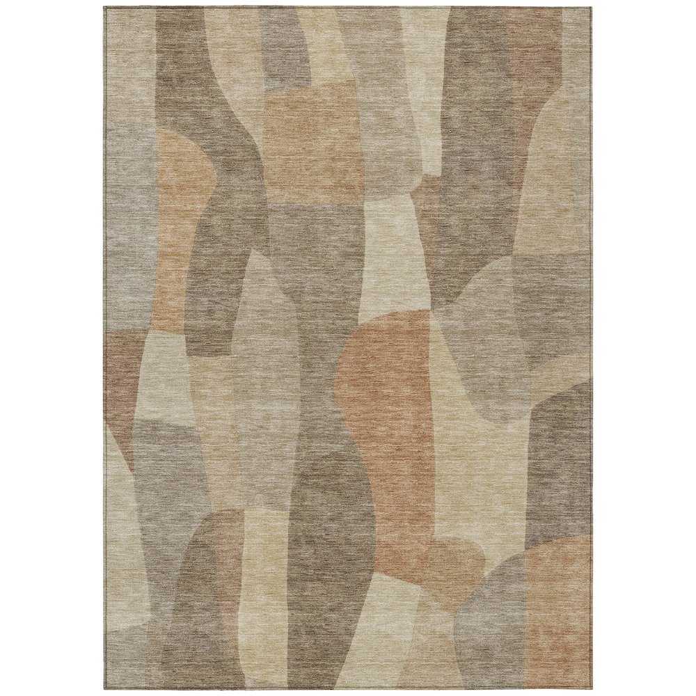 Machine Washable Indoor/Outdoor Chantille ACN2376 Brown 2'6" x 3'10" Rug. Picture 1