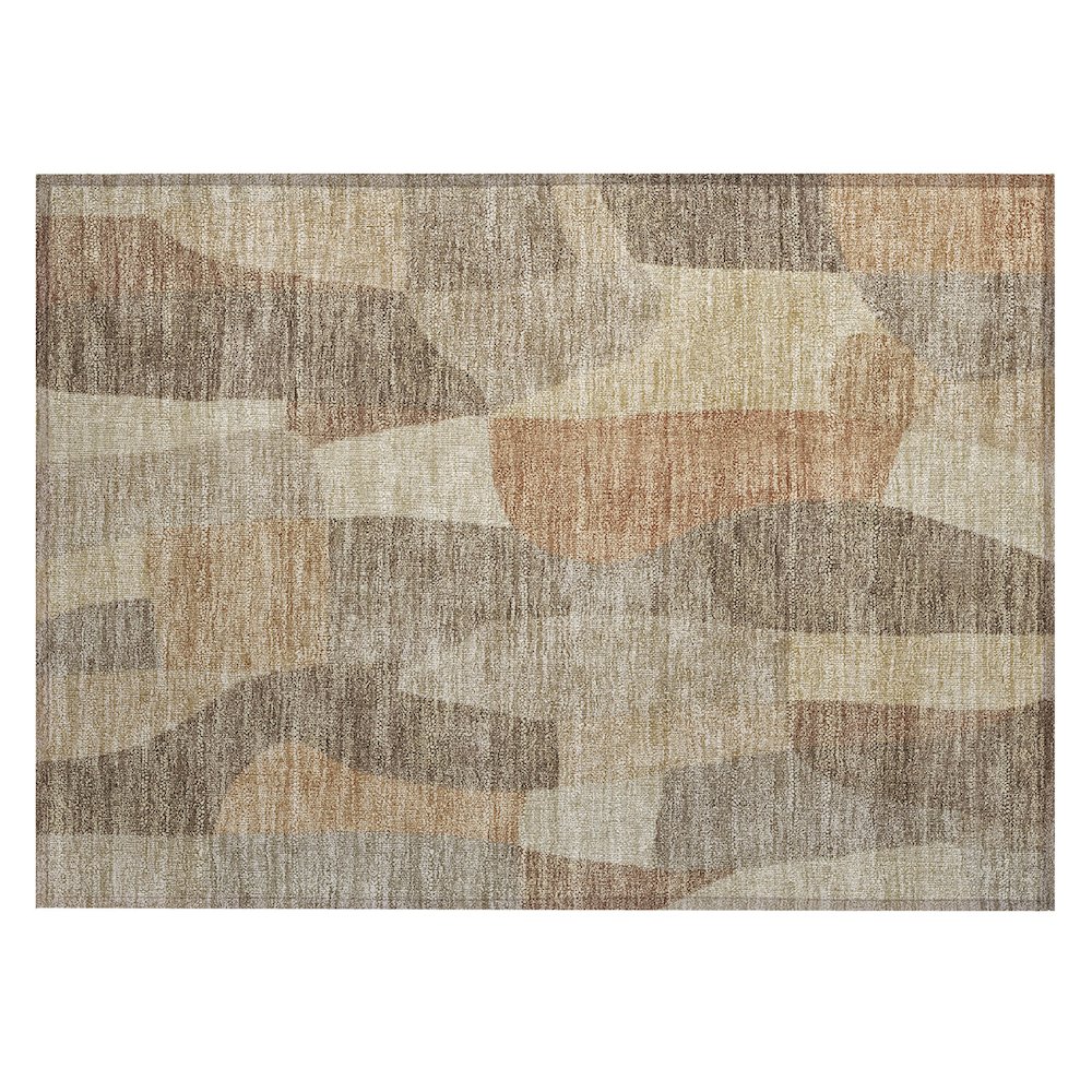 Machine Washable Indoor/Outdoor Chantille ACN2376 Brown 1'8" x 2'6" Rug. Picture 1