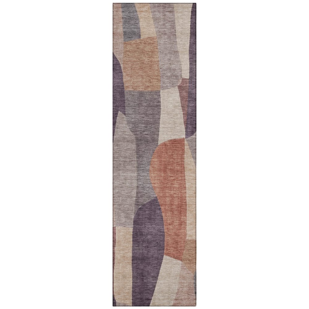 Machine Washable Indoor/Outdoor Chantille ACN2376 Purple 2'3" x 7'6" Runner Rug. Picture 1