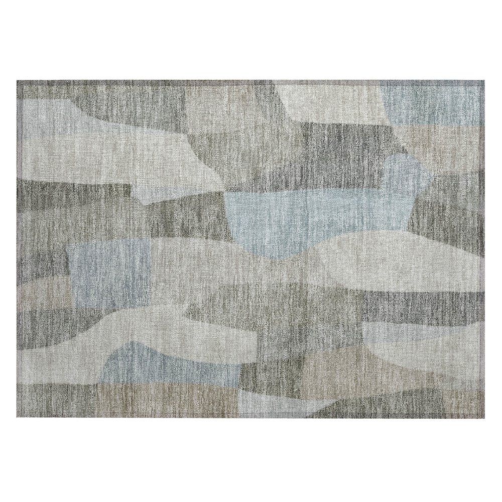Machine Washable Indoor/Outdoor Chantille ACN2376 Brown 1'8" x 2'6" Rug. Picture 1