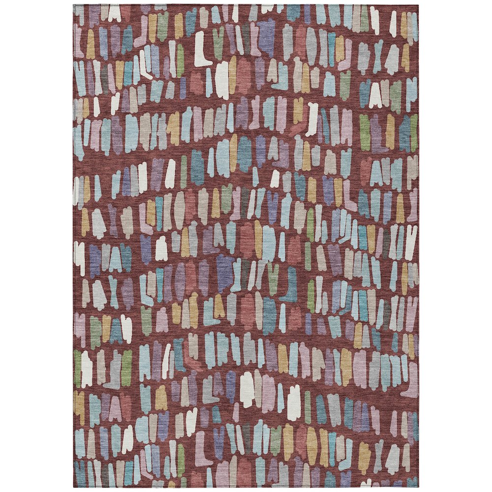 Machine Washable Indoor/Outdoor Chantille ACN2377 Red 2'6" x 3'10" Rug. Picture 1