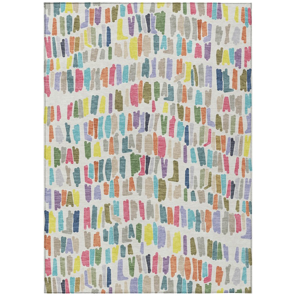 Machine Washable Indoor/Outdoor Chantille ACN2377 Ivory 2'6" x 3'10" Rug. Picture 1