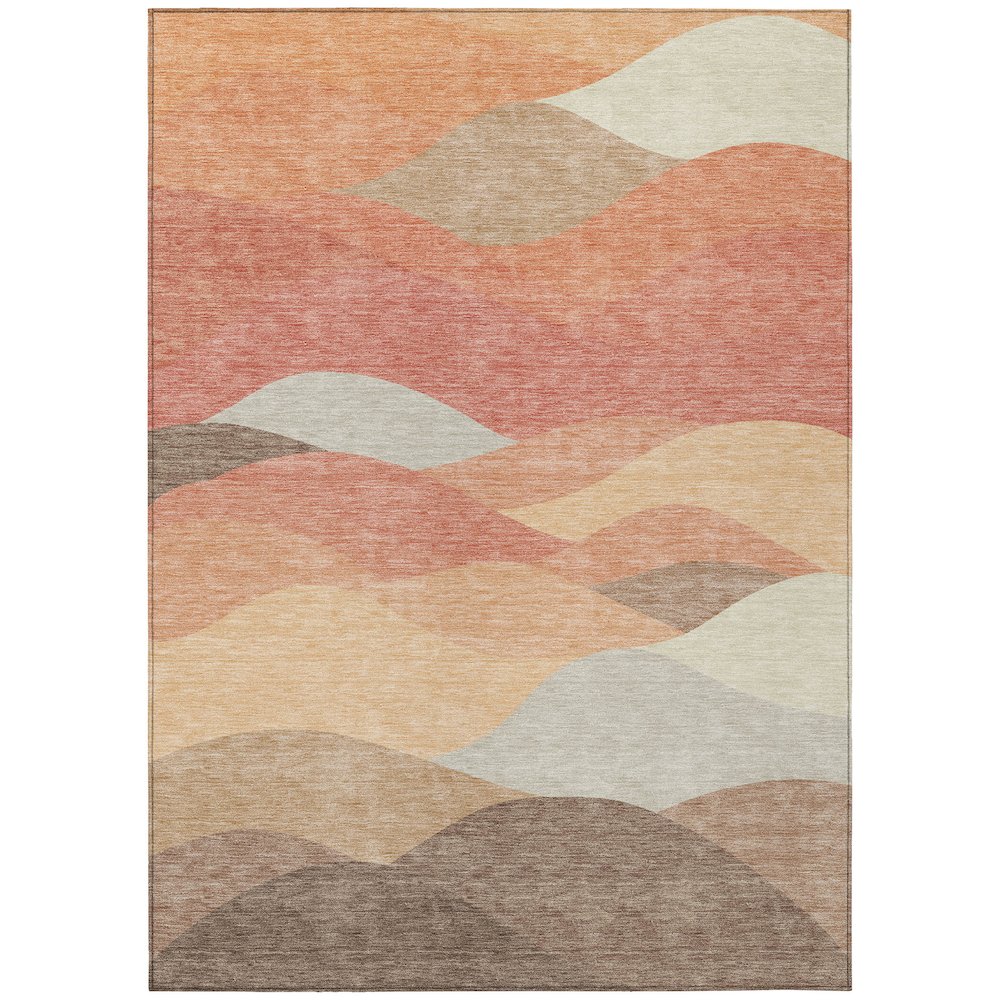 Machine Washable Indoor/Outdoor Chantille ACN2378 Orange 2'6" x 3'10" Rug. Picture 1