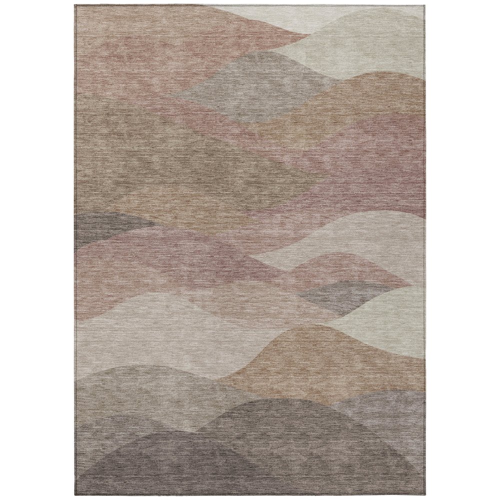 Machine Washable Indoor/Outdoor Chantille ACN2378 Brown 2'6" x 3'10" Rug. Picture 1