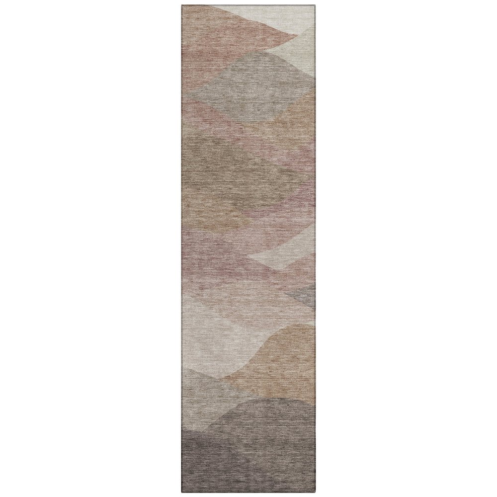 Machine Washable Indoor/Outdoor Chantille ACN2378 Brown 2'3" x 7'6" Runner Rug. Picture 1