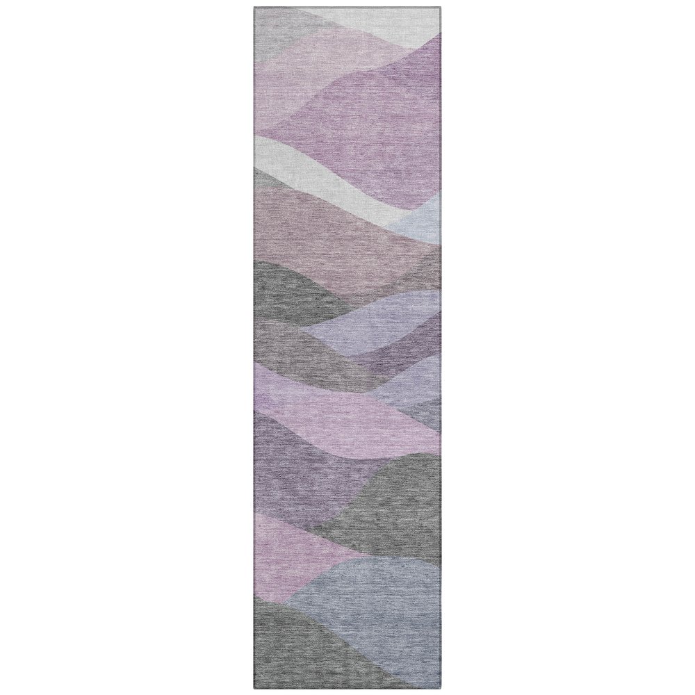 Machine Washable Indoor/Outdoor Chantille ACN2378 Purple 2'3" x 7'6" Runner Rug. Picture 1