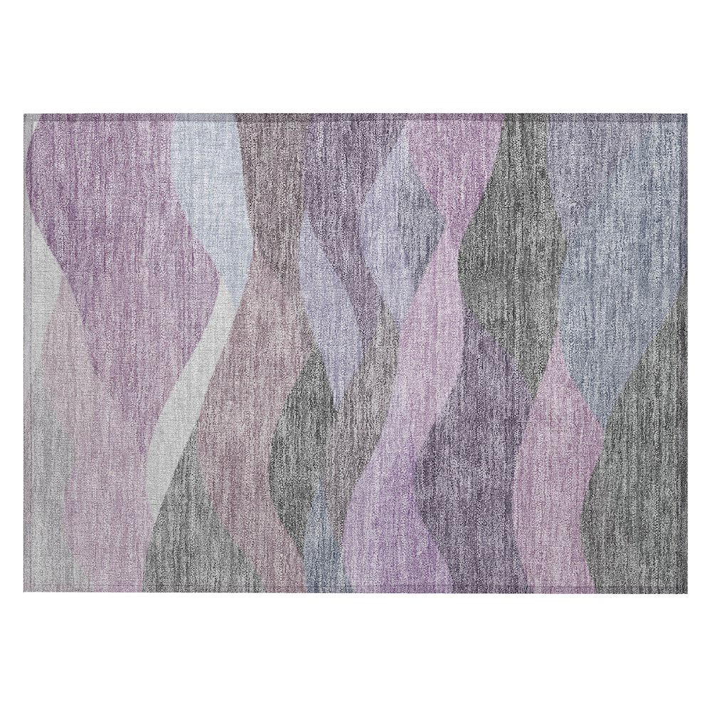 Machine Washable Indoor/Outdoor Chantille ACN2378 Purple 1'8" x 2'6" Rug. Picture 1