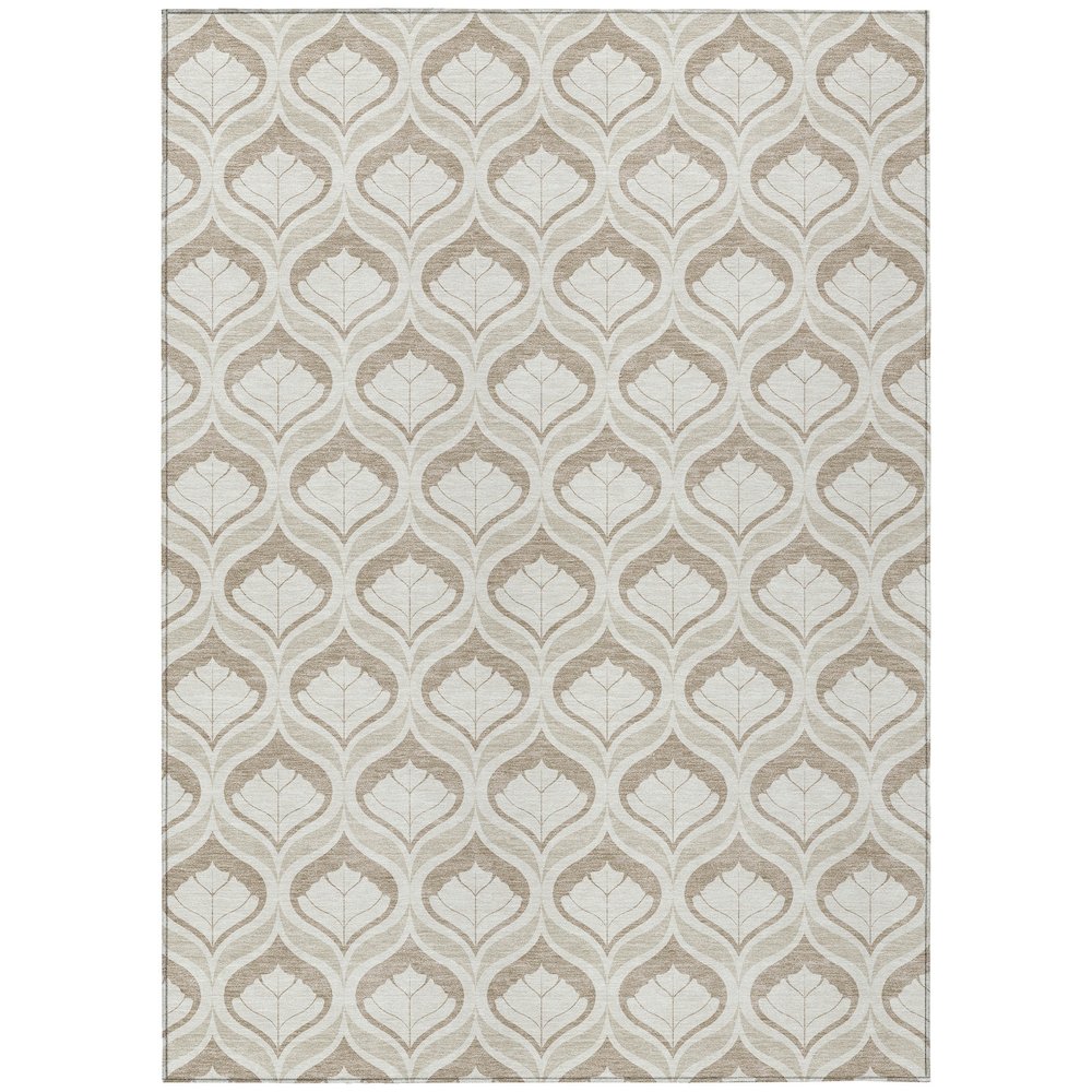Machine Washable Indoor/Outdoor Chantille ACN2379 Brown 2'6" x 3'10" Rug. Picture 1