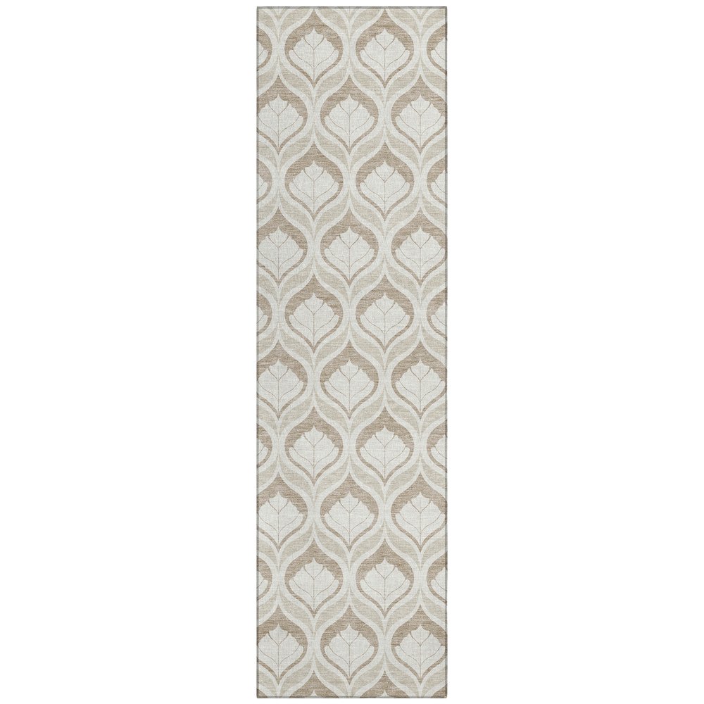 Machine Washable Indoor/Outdoor Chantille ACN2379 Brown 2'3" x 7'6" Runner Rug. Picture 1