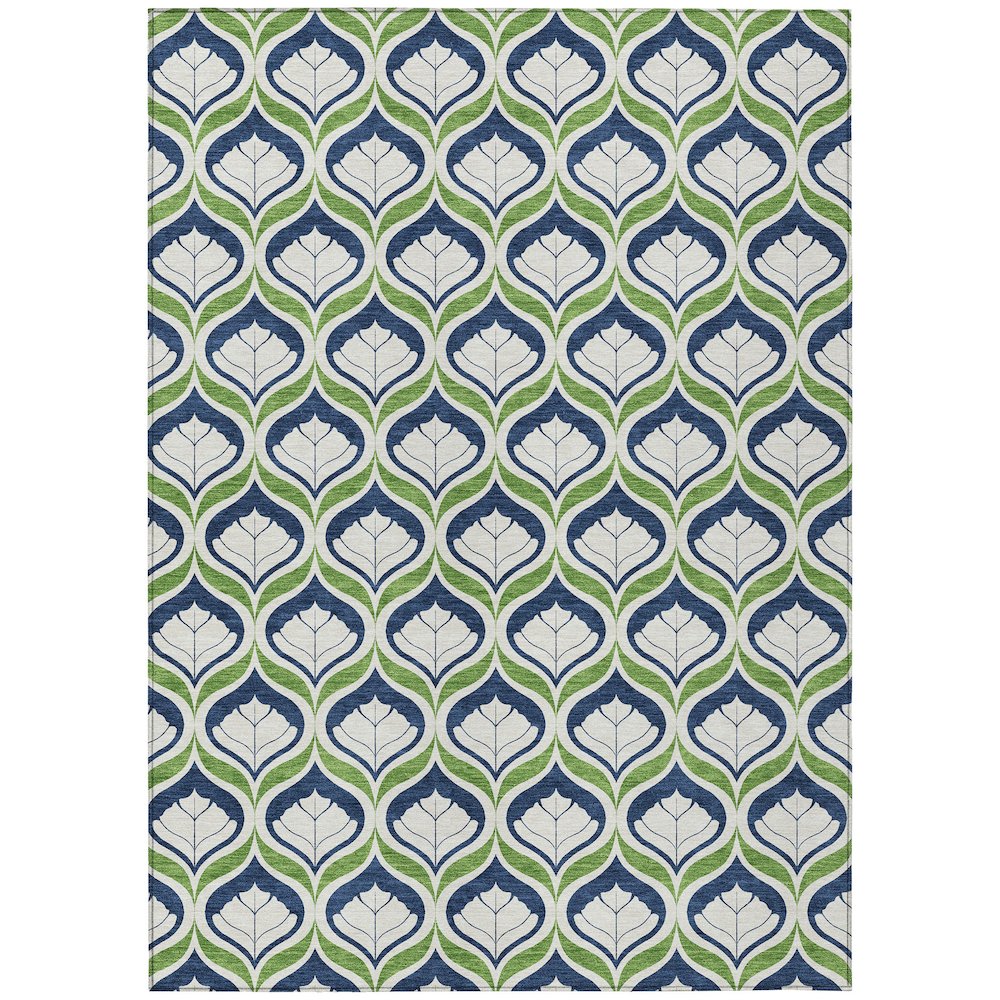 Machine Washable Indoor/Outdoor Chantille ACN2379 Blue 2'6" x 3'10" Rug. Picture 1